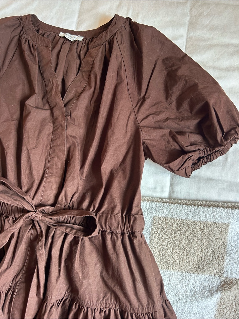 BROWN MIDI DRESS - Picture 5 of 8